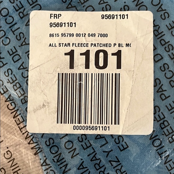 FP Movement All Star Fleece Blue Crewneck SweatShirt with Patches - Picture 13 of 13